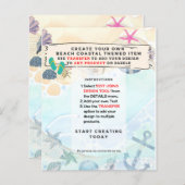 Ontwerpuitnodiging voor een eigen strand Kastal Na (Voorkant / Achterkant)