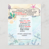 Ontwerpuitnodiging voor een eigen strand Kastal Na Flyer (Voorkant)