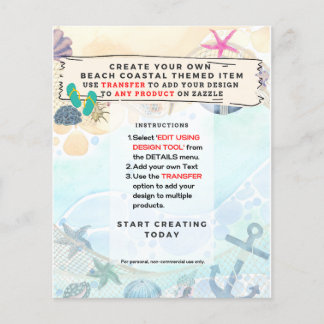 Ontwerpuitnodiging voor een eigen strand Kastal Na Flyer
