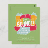 Ontwerpuitnodiging voor verjaardagsfeestdag in het briefkaart (Voorkant / Achterkant)