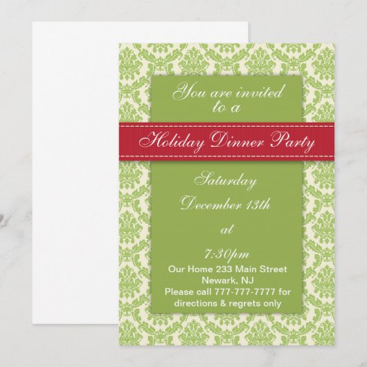 Ontwerpuitnodigingen voor feestdag tijdens feestda kaart (Voorkant / Achterkant)