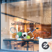 Ontwerpvenster Sportapparatuur Raamsticker (Cafe Raam)