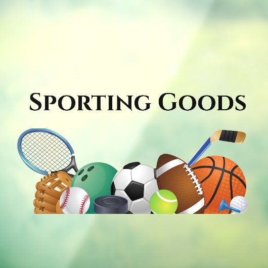 Ontwerpvenster Sportapparatuur Raamsticker (Vel 3)