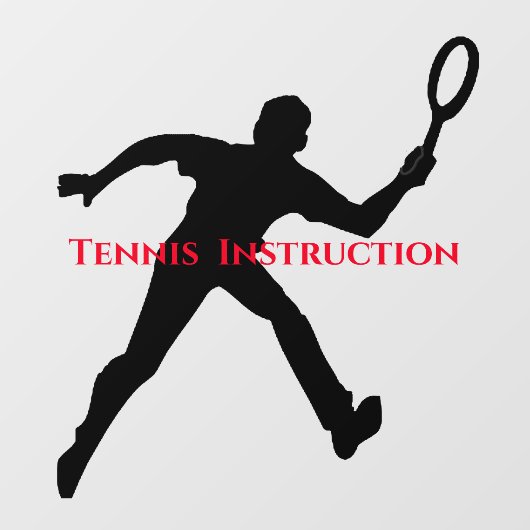 Ontwerpvenster Tennis Player Cling Raamsticker (Vel)