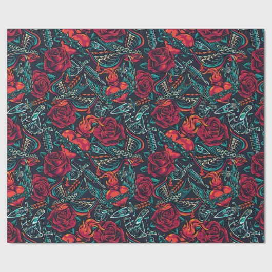 Ontwerpverlooppapier voor Tattoos achteraf Cadeaupapier (Vlak)