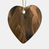 Ontwerpversiering van kastanjepaarden keramisch ornament (Links)