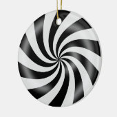 Ontwerpversiering voor hard zwart-wit Snoep Keramisch Ornament (Links)