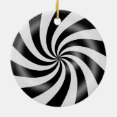 Ontwerpversiering voor hard zwart-wit Snoep Keramisch Ornament (Achterkant)