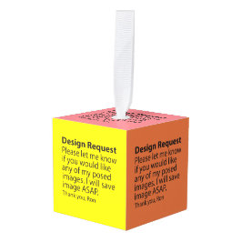 Ontwerpverzoek Aangepaste Kubus Versiering Ornament