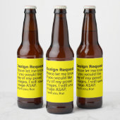 Ontwerpverzoek Bier Etiket (Flessen)