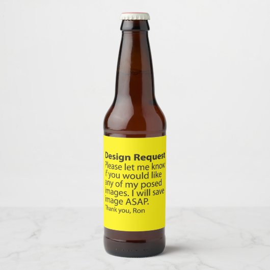 Ontwerpverzoek Bier Etiket (Voorkant)