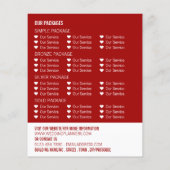 Ontwerpvoorstel, bruiloft gebeurtenissenbord Adver Flyer (Achterkant)