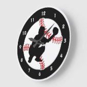 Ontwerpwandklok voor Baseball Catcher Grote Klok (Hoek)