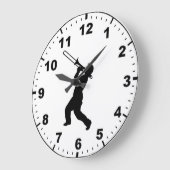 Ontwerpwandklokken van "Trombone player" Grote Klok (Hoek)