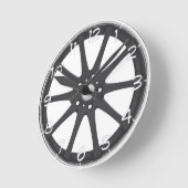 Ontwerpwandklokken van "zwarte-autowielen" ronde klok (Hoek)