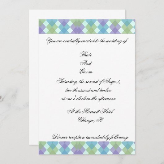 Ontwerpweddenschappen Kaart (Voorkant / Achterkant)