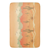 Ontwerpwiskund van woestijnlandschap badmat (Voorkant Verticaal)