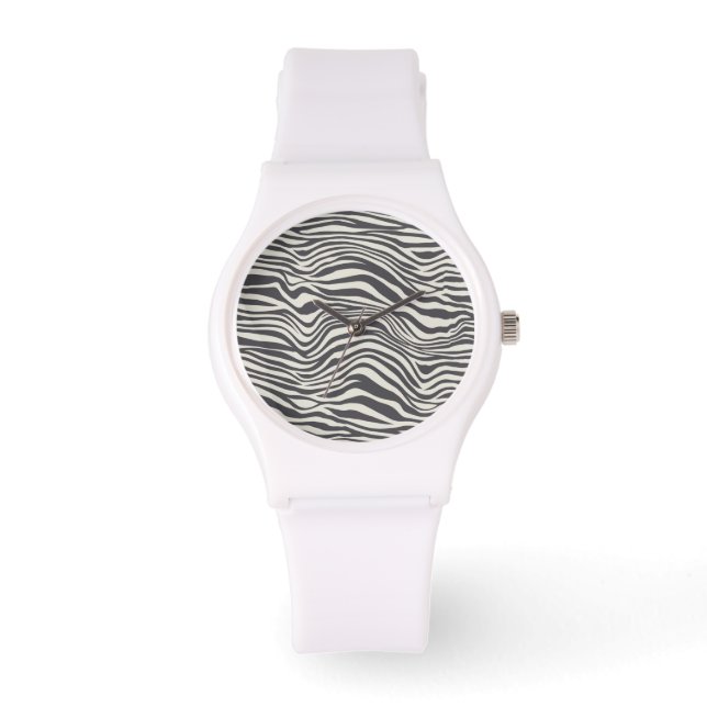 ONTWERPWIT VAN DIERLIJKE ZEBRA HORLOGE (Voorkant)