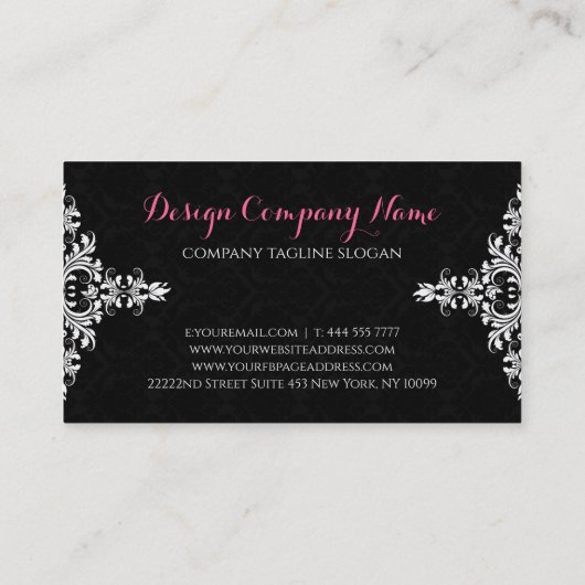 Ontwerpzaken voor zwart-wit-breedband visitekaartje (Achterkant)