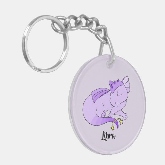 Ontwerpzone van Cute Libra Dragon Sleutelhanger (Voorkant Links)