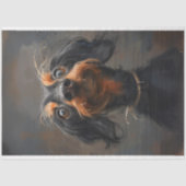 Ontwijk de Dachshund Puppy Decoupage Tissuepapier (Voorkant)