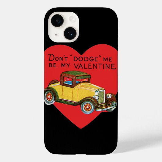 Ontwijk me niet, wees mijn Valentijn! Retro Valent Case-Mate iPhone Case (Achterkant)