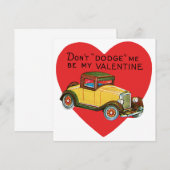 Ontwijk me niet, wees mijn Valentijn! Retro Valent Feestdagenkaart (Voorkant / Achterkant)