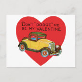 Ontwijk me niet, wees mijn Valentijn! Retro Valent Feestdagenkaart (Voorkant)