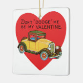 Ontwijk me niet, wees mijn Valentijn! Retro Valent Keramisch Ornament (Links)
