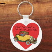 Ontwijk me niet, wees mijn Valentijn! Retro Valent Sleutelhanger (Voorkant)