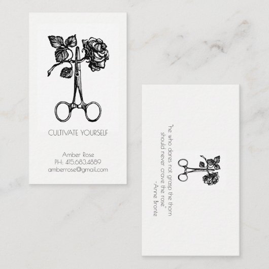 Ontwikkel jezelf als life coach of therapeut visitekaartje (Voorkant / Achterkant)