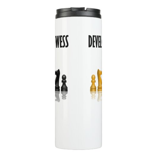 Ontwikkel uw Intellectueel Proces-Spel Schaak Thermosbeker (Achterkant)