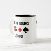 Ontwikkel Uw Residence Play Bridge-Kaarten Tweekleurige Koffiemok (Voorkant links)