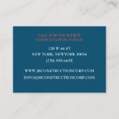 Ontwikkelaar Architect Remodel Building Constructi Visitekaartje (Achterkant)