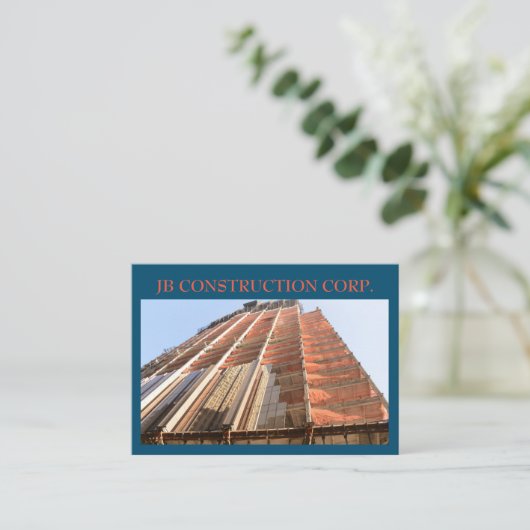 Ontwikkelaar Architect Remodel Building Constructi Visitekaartje (Staand voorkant)