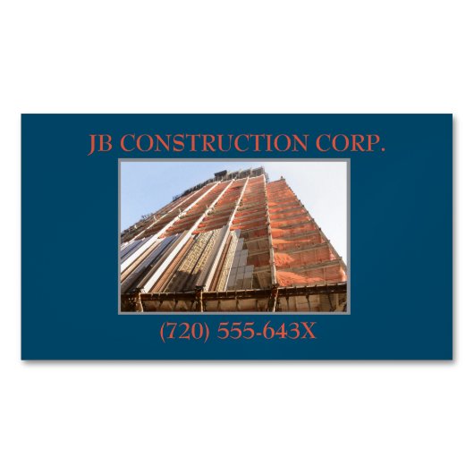 Ontwikkelaar Architect Remodel Construction Buildi Magnetisch Visitekaartje (Voorkant)