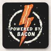 Ontwikkelaar: Bacon Funny Retro Foodie Aesthetic Bier Onderzetter (Voorkant)