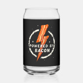 Ontwikkelaar: Bacon Funny Retro Foodie Aesthetic Blikvorm Glas (Achterkant)