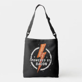Ontwikkelaar: Bacon Funny Retro Foodie Aesthetic Crossbody Tas (Achterkant)