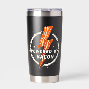 Ontwikkelaar: Bacon Funny Retro Foodie Aesthetic Geïsoleerde Drinkbeker