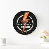 Ontwikkelaar: Bacon Funny Retro Foodie Aesthetic Grote Klok (Huis)