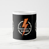 Ontwikkelaar: Bacon Funny Retro Foodie Aesthetic Grote Koffiekop (Voorkant)
