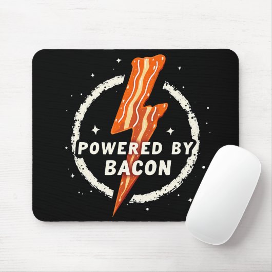Ontwikkelaar: Bacon Funny Retro Foodie Aesthetic Muismat (Met muis)