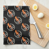 Ontwikkelaar: Bacon Funny Retro Foodie Aesthetic Theedoek (Quarter Fold)