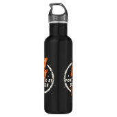 Ontwikkelaar: Bacon Funny Retro Foodie Aesthetic Waterfles (Achterkant)