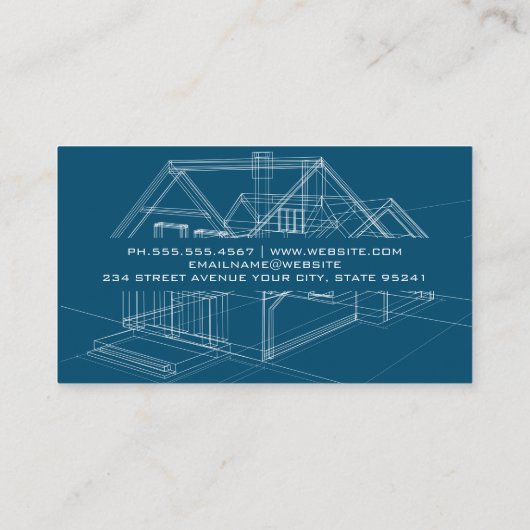 Ontwikkelaar Blueprints Visitekaartje (Achterkant)