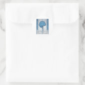 Ontwikkelaar Code Logica Geometrisch T-shirt voor Ronde Sticker (Tas)