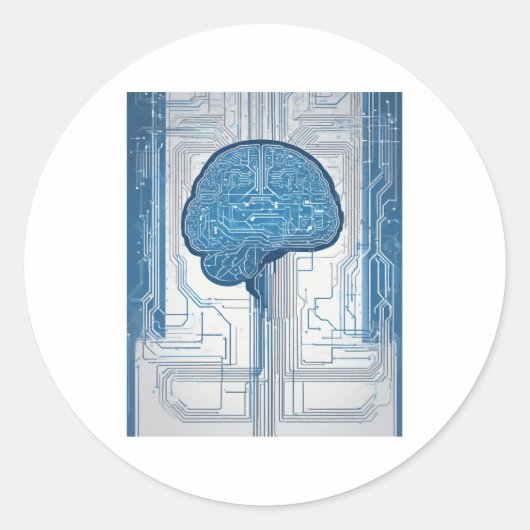 Ontwikkelaar Code Logica Geometrisch T-shirt voor Ronde Sticker (Voorkant)