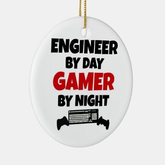 Ontwikkelaar: Day Gamer by Night Keramisch Ornament (Rechts)
