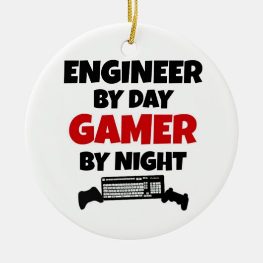 Ontwikkelaar: Day Gamer by Night Keramisch Ornament (Voorkant)